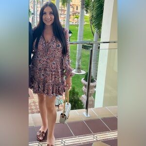 Misa Floral Long Sleeve Dress